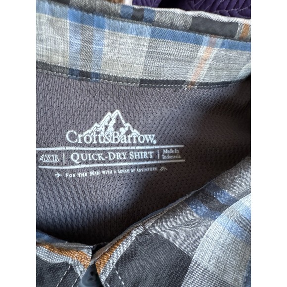 Men's 4XB Quick Dry Shirt Croft And Barrow. Button Down Or Up Casual - Picture 3 of 10
